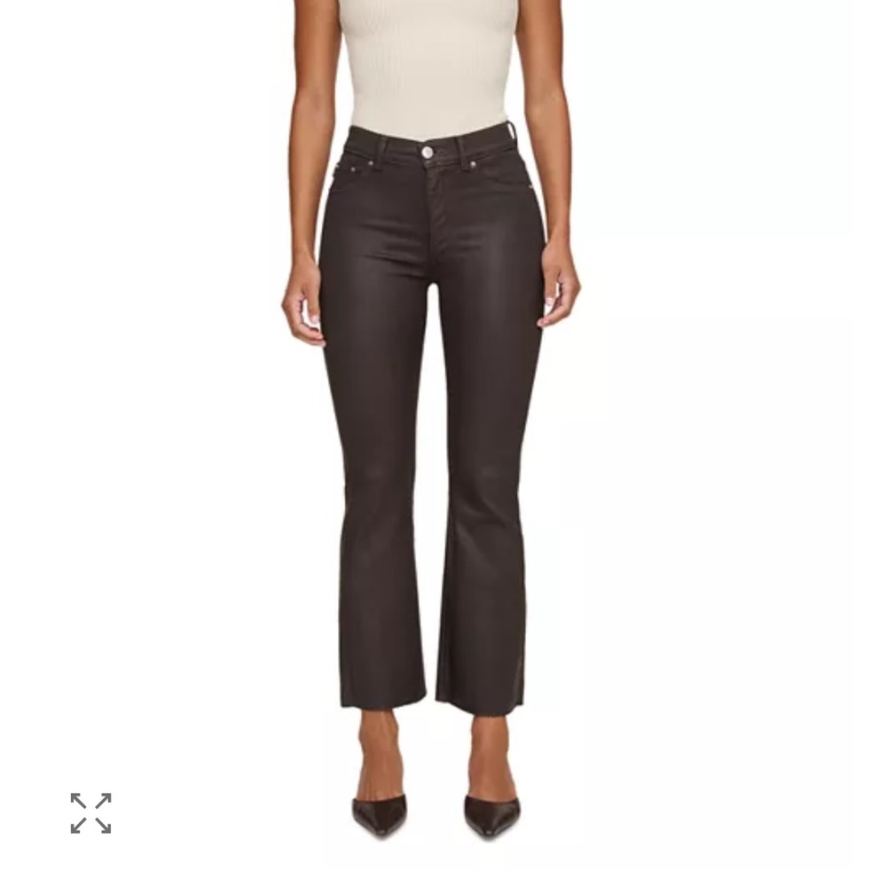 New DL1961 Bridget Boot High Rise Instasculpt™ Coated Jeans in Chocolate